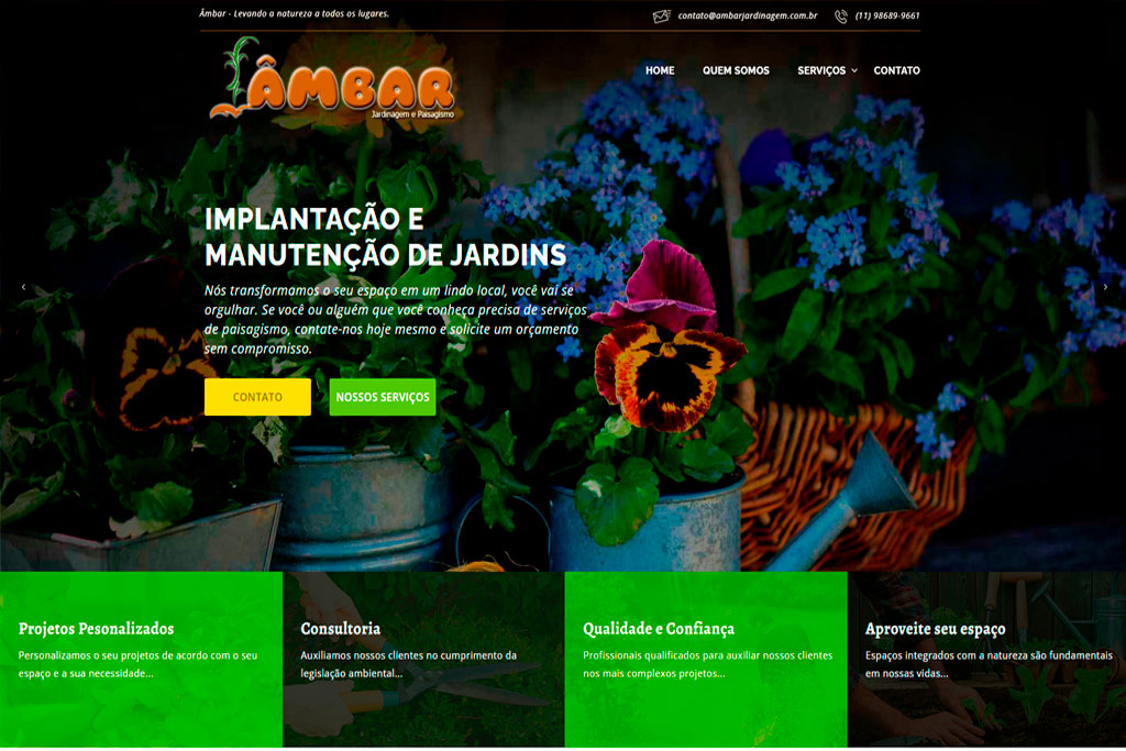 Website - Âmbar Jardinagem